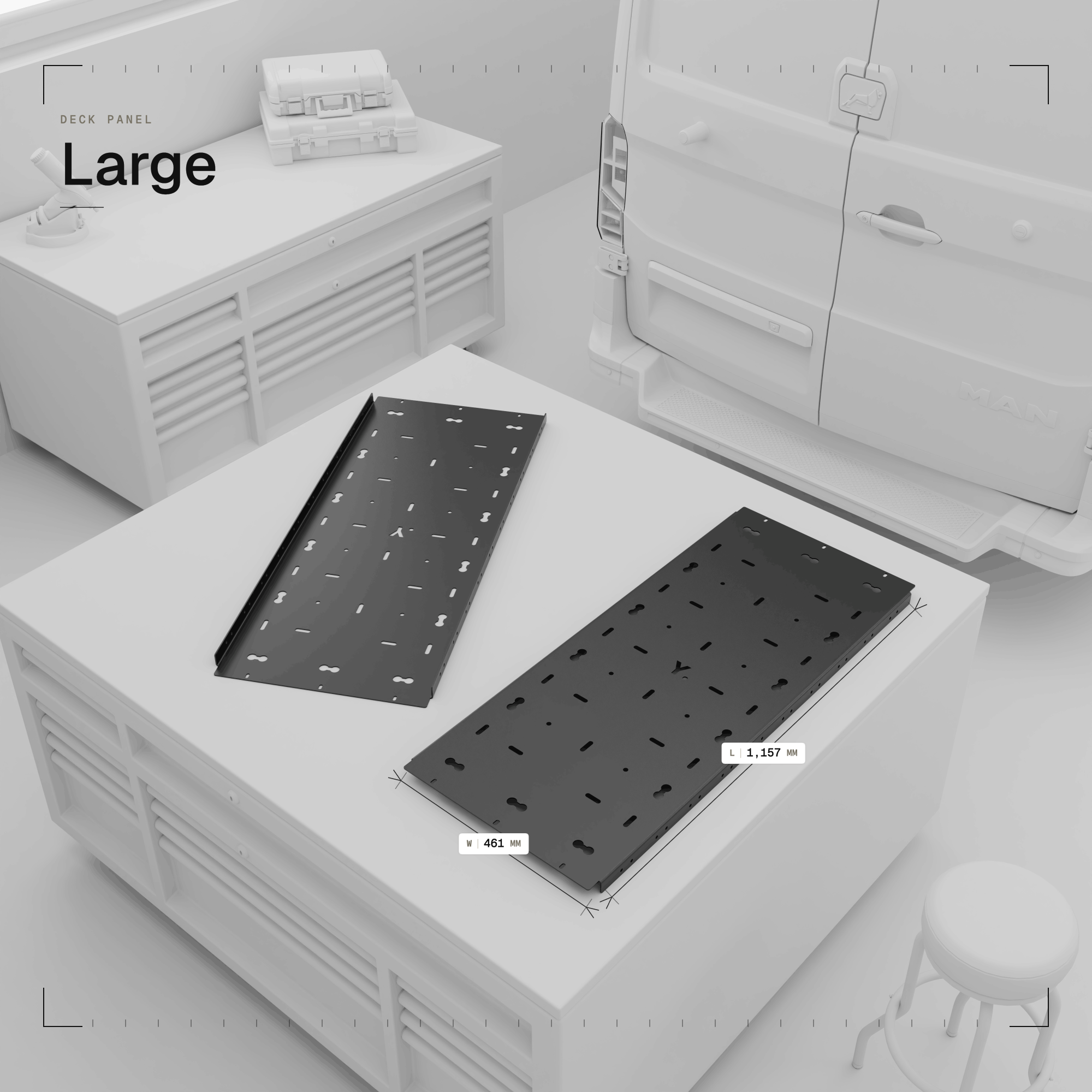 Universal Deck Panels | Roof Rack | Aluminium | YAKKT - Image 2
