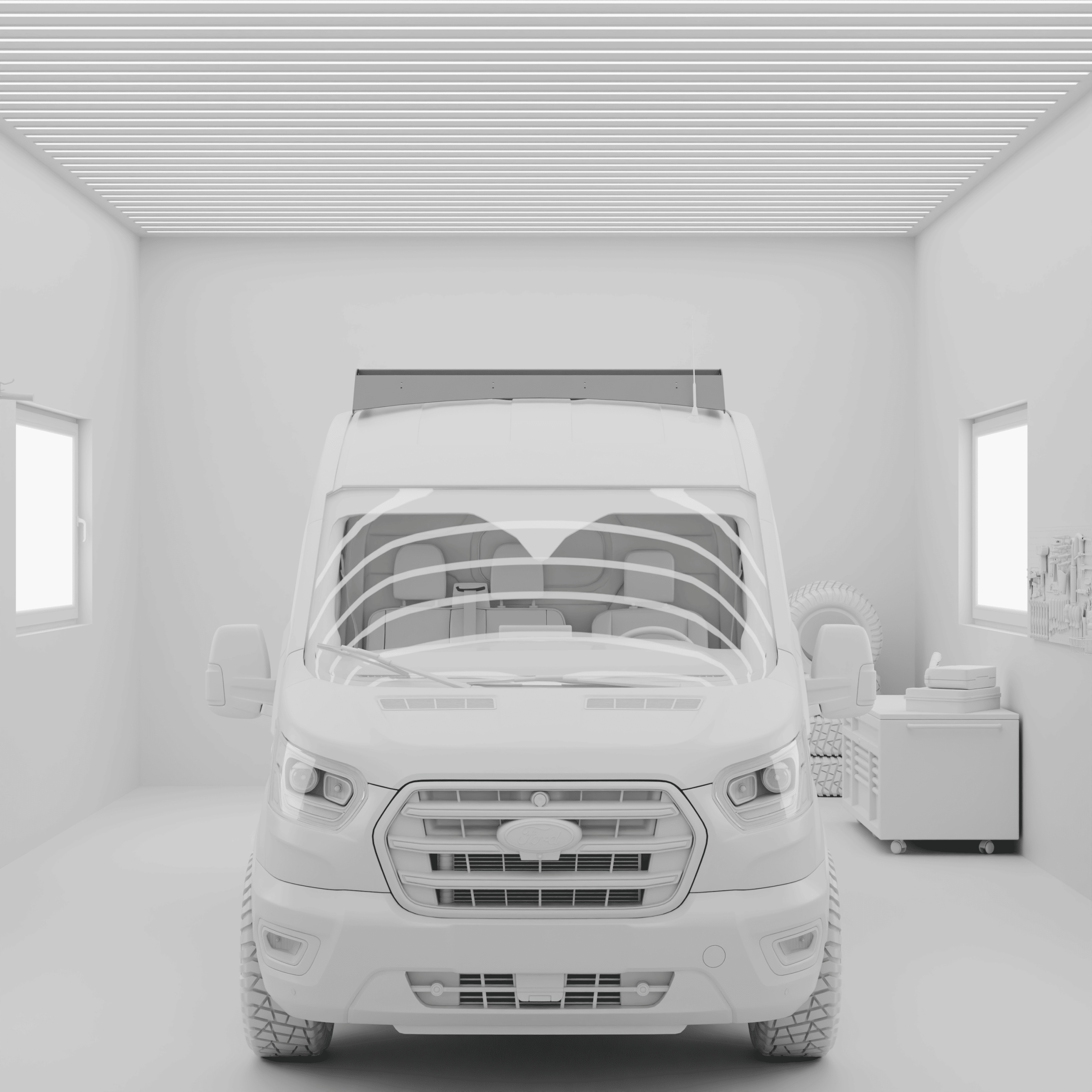 Ford Transit Roof Rack LWB Mid Roof | L3H2 | Modular Aluminium | PRO | YAKKT - Image 2