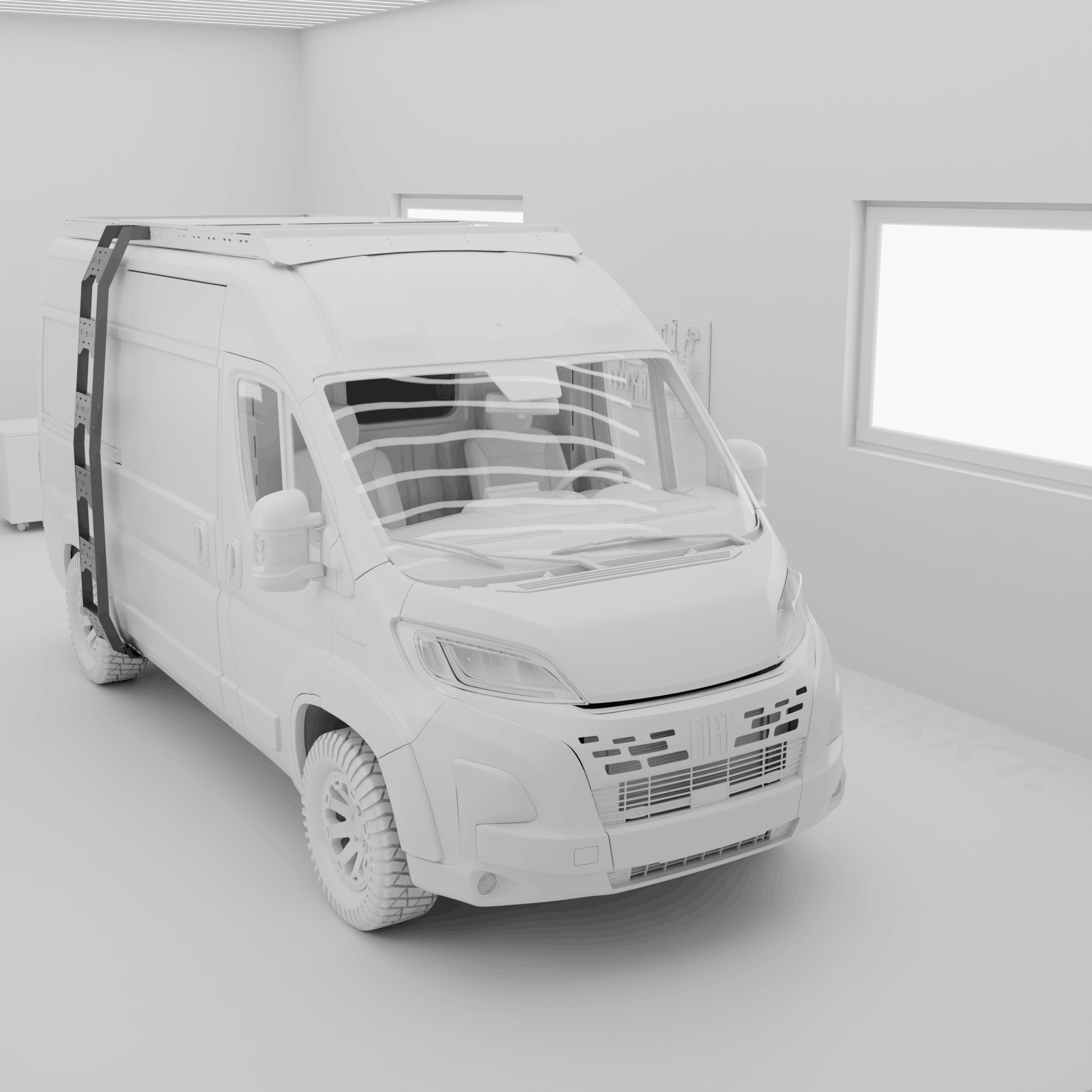 Fiat Ducato, Citroën Relay and Peugeot Boxer aluminium side ladder by YAKKT
