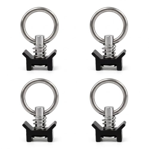YAKKT L-track eyelet 4 pack — spring-loaded airline track tie-down rings